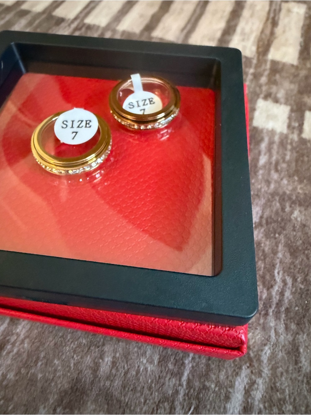 Gold Tone and Rose Gold Tone Anxiety Rings (each)